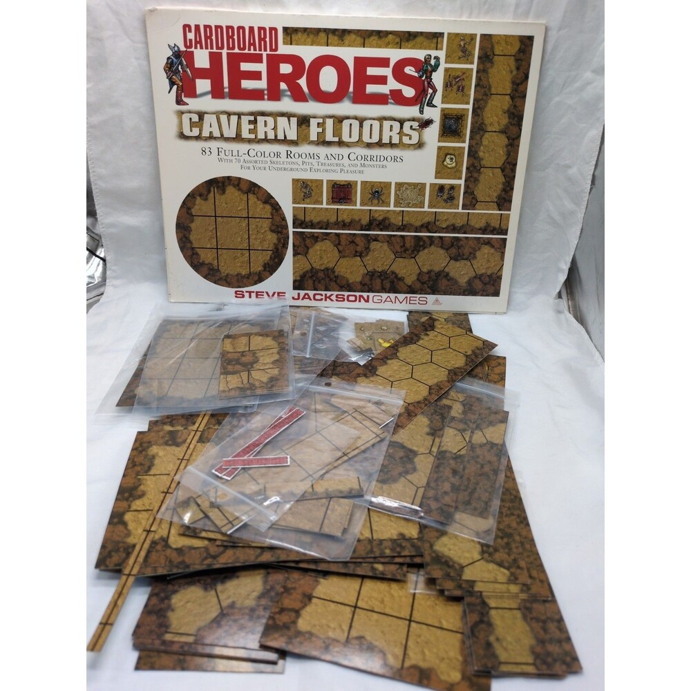 *Uncounted* Steve Jackson Games Cardboard Heroes Cavern Floors